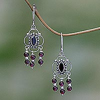 Garnet chandelier earrings Love Blossoms Indonesia