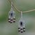Garnet chandelier earrings, 'Love Blossoms' - Garnet Sterling Silver Chandelier Earrings thumbail