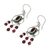 Garnet chandelier earrings, 'Love Blossoms' - Garnet Sterling Silver Chandelier Earrings (image 2b) thumbail