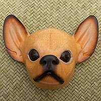 Wood mask Courageous Brown Chihuahua Indonesia