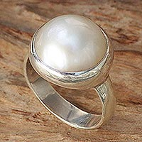 Cultured pearl dome ring Bubble Beauty Indonesia