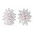 Pearl cluster earrings, 'Rice Cluster' - Sterling Silver Pearl Button Earrings (image 2a) thumbail