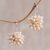 Pearl cluster earrings, 'Pink Cluster' - Pearl cluster earrings thumbail