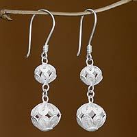Sterling silver dangle earrings,