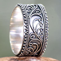 Sterling silver band ring Classic Passion Indonesia