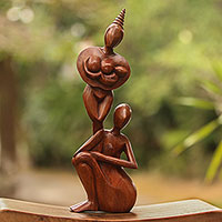 Wood sculpture Our Newborn Indonesia