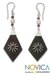 Garnet and pearl dangle earrings, 'Ray of Light' - Garnet and pearl dangle earrings thumbail