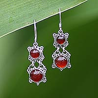 Carnelian dangle earrings Radiant Queen Indonesia