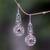 Gold accent garnet dangle earrings, 'Rapture' - Gold accent garnet dangle earrings (image 2b) thumbail