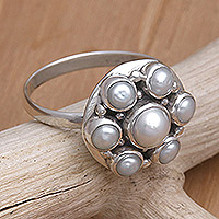 Pearl cocktail ring White Rose Indonesia