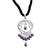 Pearl heart necklace, 'Heart Symphony in Black - Pearl heart necklace (image 2a) thumbail