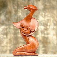 Wood statuette Mother s Love Indonesia