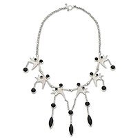 Onyx pendant necklace,