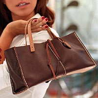 Leather handbag Brown Sophistication Indonesia