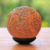 Coconut shell sculpture Coconut Grove Indonesia