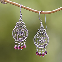 Garnet dangle earrings Bali Melody Indonesia