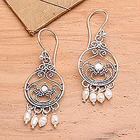 Pearl chandelier earrings Bali Melody Indonesia