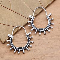 Sterling silver hoop earrings Indonesia Star Indonesia
