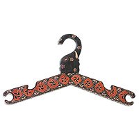 Wood batik coat hanger,