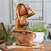 Wood sculpture Sensuality Indonesia