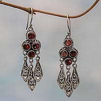 Garnet chandelier earrings Forest Princess Indonesia