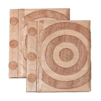 Natural fiber notebook, Hypnotic Yellow (pair)