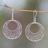 Sterling silver dangle earrings,