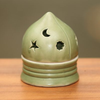 Ceramic tealight candleholder, Dome of Light