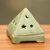 Ceramic tealight candleholder, 'Pyramid of Light' - Ceramic Pyramid Candleholder Handcrafted in Bali thumbail
