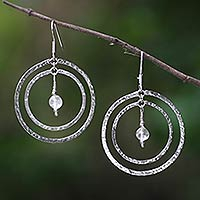 Sterling silver dangle earrings Halo Indonesia