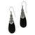 Bull horn dangle earrings, 'Teardrop' - Bull horn dangle earrings (image 2a) thumbail