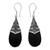 Bull horn dangle earrings, 'Teardrop' - Bull horn dangle earrings (image 2c) thumbail