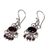 Garnet dangle earrings, 'Crown Princess' - Sterling Silver Garnet Chandelier Earrings (image 2c) thumbail