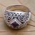 Amethyst domed ring, 'Bali Treasure' - Amethyst domed ring (image 2c) thumbail