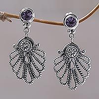 Amethyst dangle earrings,