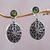 Peridot flower earrings, 'Sweet Rhapsody' - Peridot flower earrings thumbail