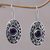 Amethyst drop earrings, 'Desire' - Artisan Crafted Balinese Earrings in Silver 925 and Amethyst thumbail