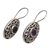 Amethyst drop earrings, 'Desire' - Artisan Crafted Balinese Earrings in Silver 925 and Amethyst (image 2c) thumbail
