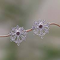 Garnet earrings,