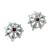 Garnet earrings, 'Floral Aura' - Floral Sterling Silver Garnet Button Earrings (image 2a) thumbail