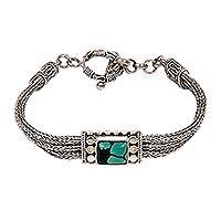Sterling silver pendant bracelet,