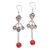Carnelian dangle earrings, 'Unique' - Carnelian dangle earrings (image 2a) thumbail