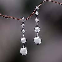 Pearl dangle earrings,