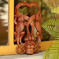 Wood mask Song of Love Indonesia