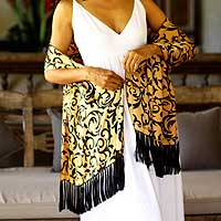 Silk batik shawl Royale Indonesia