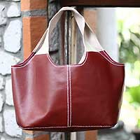 Leather shoulder bag Cherry Pop Indonesia
