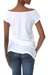 Cotton tunic, 'Side Cinch White' - Indonesian Cotton Knit Top (image 2b) thumbail