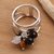 Tiger's eye and onyx cocktail ring, 'From Nature' - Tiger's eye and onyx cocktail ring (image 2b) thumbail