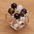 Tiger's eye and onyx cocktail ring, 'From Nature' - Tiger's eye and onyx cocktail ring (image 2d) thumbail