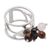 Tiger's eye and onyx cocktail ring, 'From Nature' - Tiger's eye and onyx cocktail ring (image 2f) thumbail